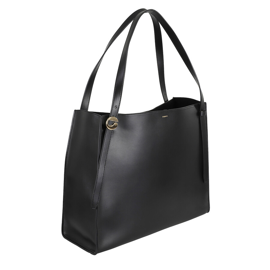 Coperni Black Shoulder Bag With Logo Detail And Logo Lettering On The Front In Leather Woman In Black