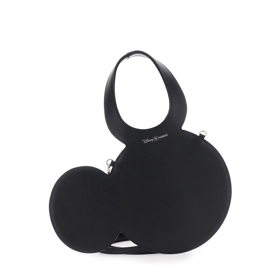 Coperni Mickey Black Crossbody Bag With Adjustable And Removable Shoulder Strap And Logo Lettering O In Black