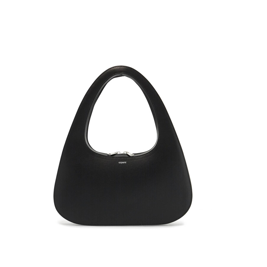 Coperni Swipe Large Leather Tote Bag In Black