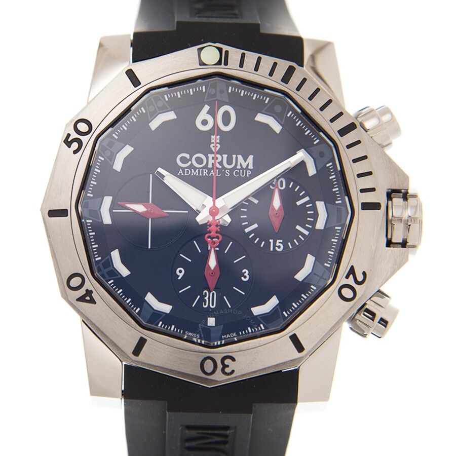 Shop Corum Admirals Cup Chronograph Automatic Chronometer Black Dial Men's Watch A753/03581 In Admiral / Black