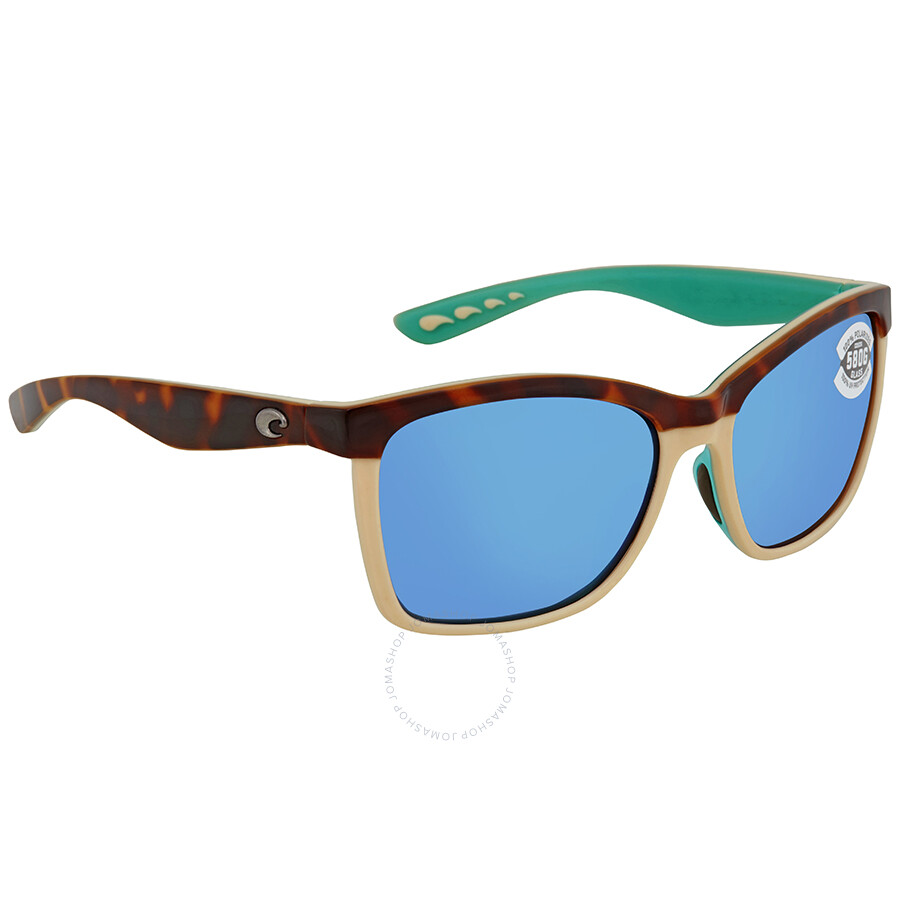Costa Del Mar Anaa Blue Mirror Glass 580 Square Sunglasses ANA 105 OBMGLP