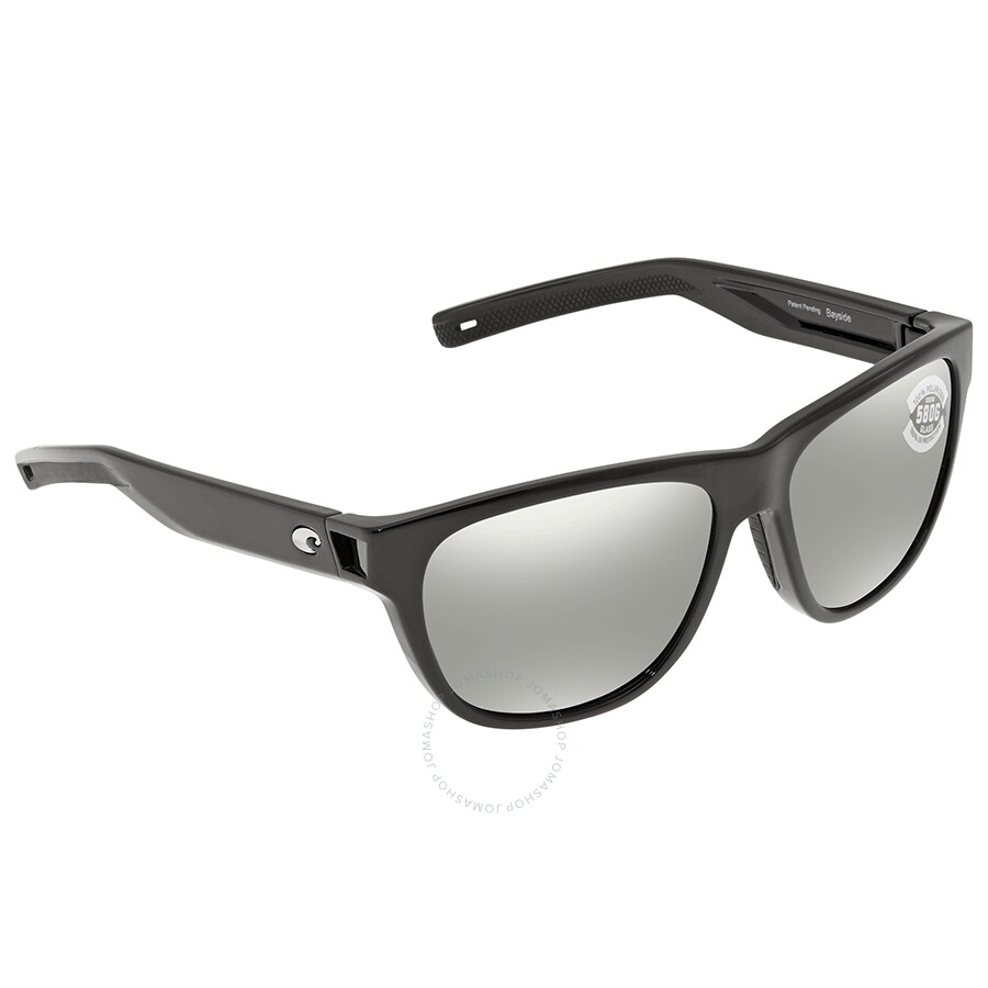 Costa Del Mar Bayside Gray Silver Mirror 580G Geometric Ladies Sunglasses BAY 11 OSGGLP
