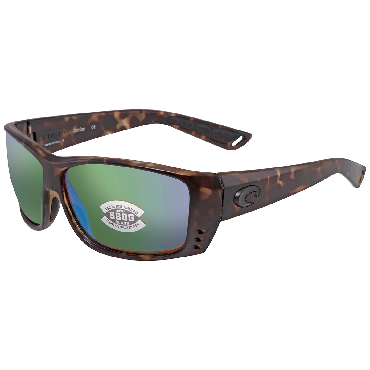 Costa Del Mar Cat Cay Occhiali Da Sole Uomo Polarizzati 580P, Lenti Blue Mirror, Protezione UV, Per Pesca E Spiaggia – 61mm