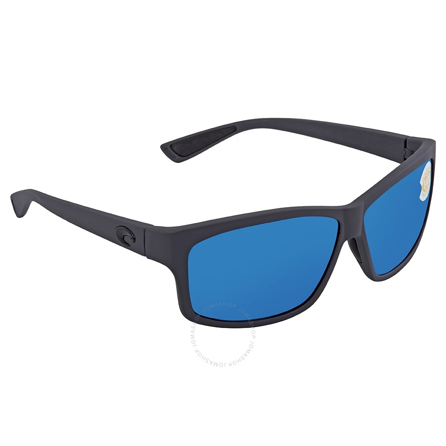 Costa Del Mar Cut Blue Mirror Polarized Plastic Rectangular Sunglasses