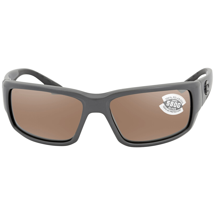 Costa Del Mar FANTAIL Copper Silver Mirror Polarized Glass Men's