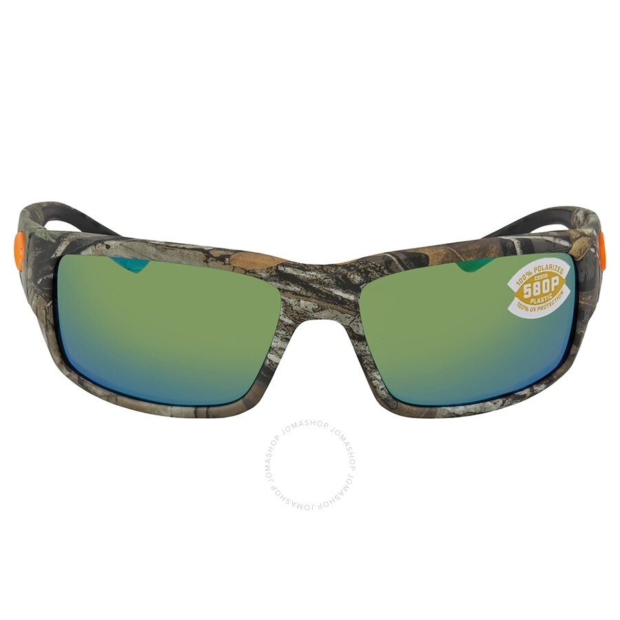 Costa Del Mar Fantail Green Mirror Polarized Plastic Rectangular