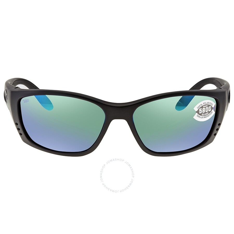 Costa Del Mar Fisch Green Mirror W580 Wrap Men's Sunglasses FS 01