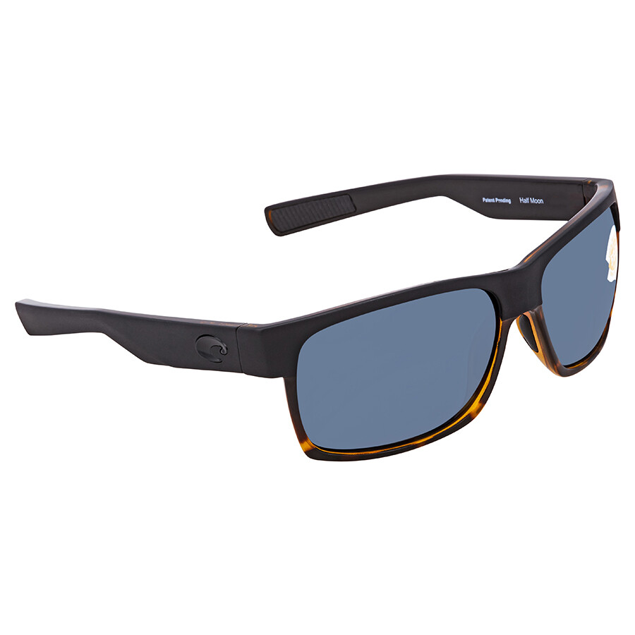 Costa Del Mar Half Moon Gray Polarized 580p Sunglasses Hfm 181 Ogp In Black / Gray / Tortoise