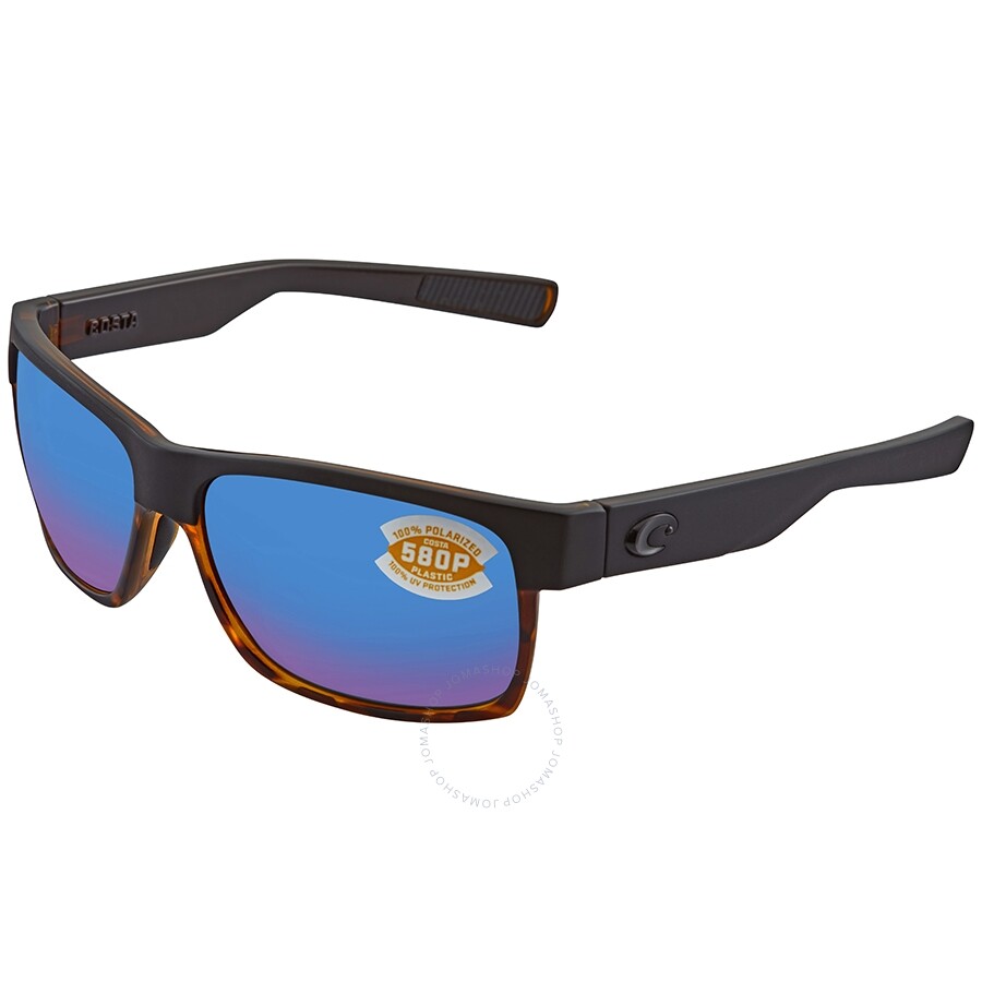 Half Moon Polarized Sunglasses in Blue Mirror