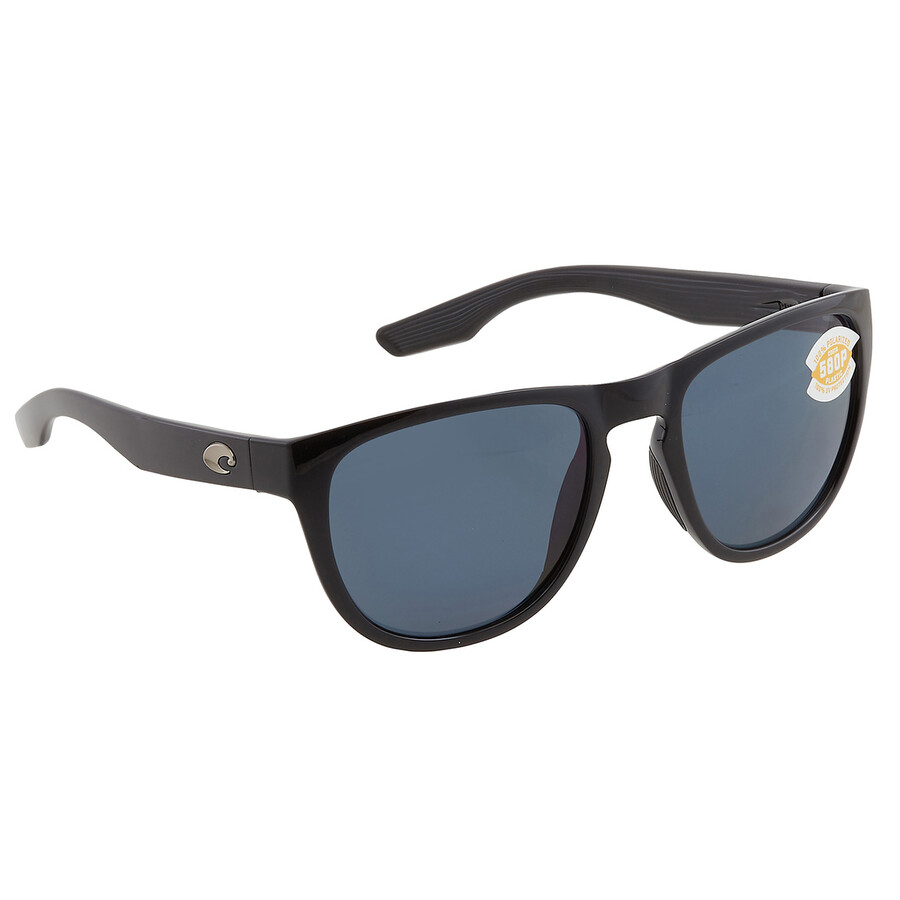 Costa Del Mar Irie Gray Polarized Polycarbonate 580p Aviator Unisex Sunglasses 6s9082 908203 55 In Black / Gray