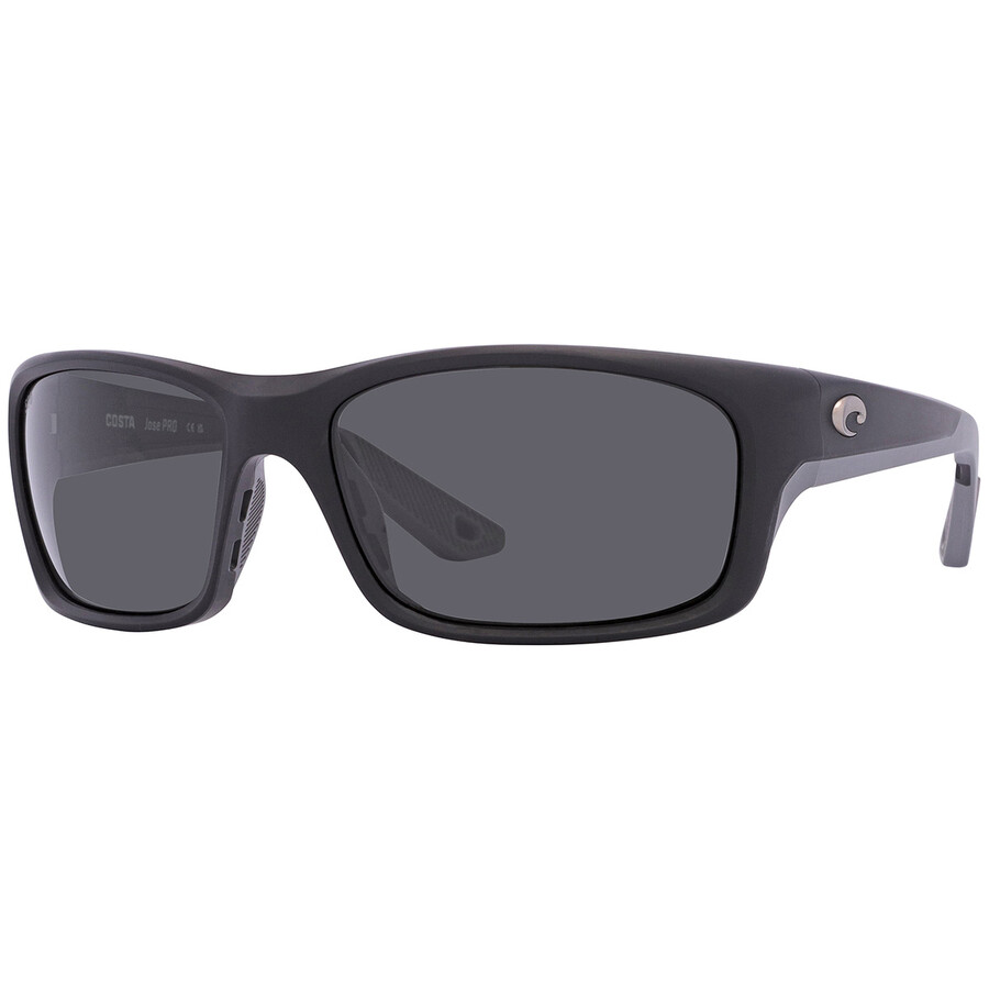 Costa Del Mar Jose Pro Grey Polarized Glass Men's Sunglasses 6s9106 910604 62 In Black / Grey