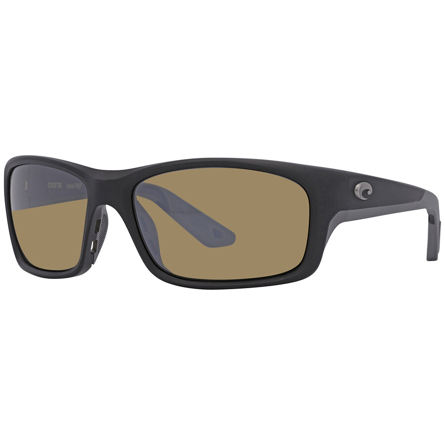 Costa Del Mar Jose Pro Sunrise Silver Mirror Polarized Glass Men's Sunglasses 6s9106 910605 62 In Black / Silver