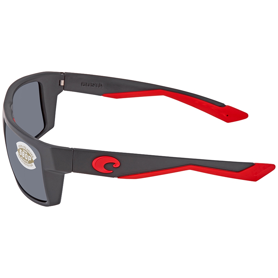 Costa Del Mar Motu Gray 580P Polarized Rectangular Men's Sunglasses MTU 197 OGP - Costa Del Mar 