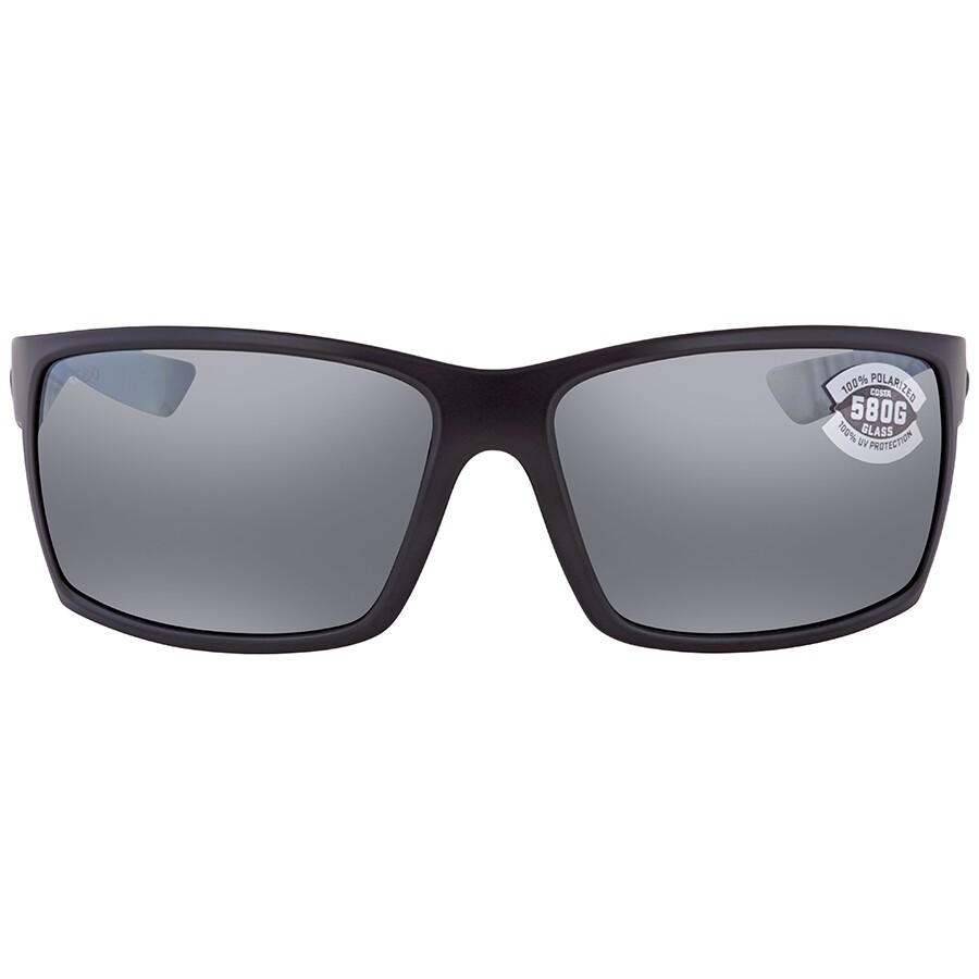 Costa Del Mar Reefton Gray Silver Mirror 580G Sunglasses Men's