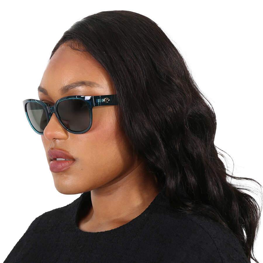 Costa Del Mar Salina Grey Polarized Glass Ladies Sunglasses 6s9051 905107 53 In Grey / Teal