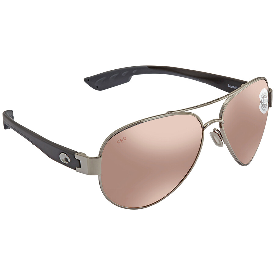 Costa Del Mar South Point Copper Silver Mirror 580G Sunglasses Unisex