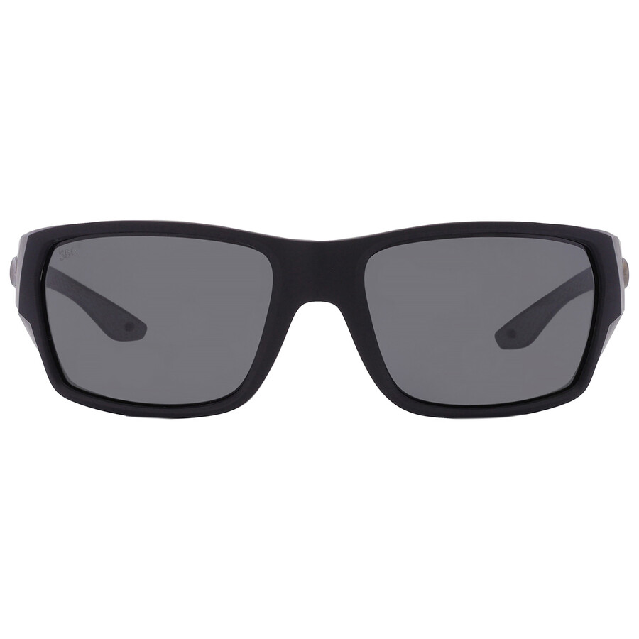 Costa Del Mar TAILFIN Grey Polarized Glass Rectangular Men's Sunglasses