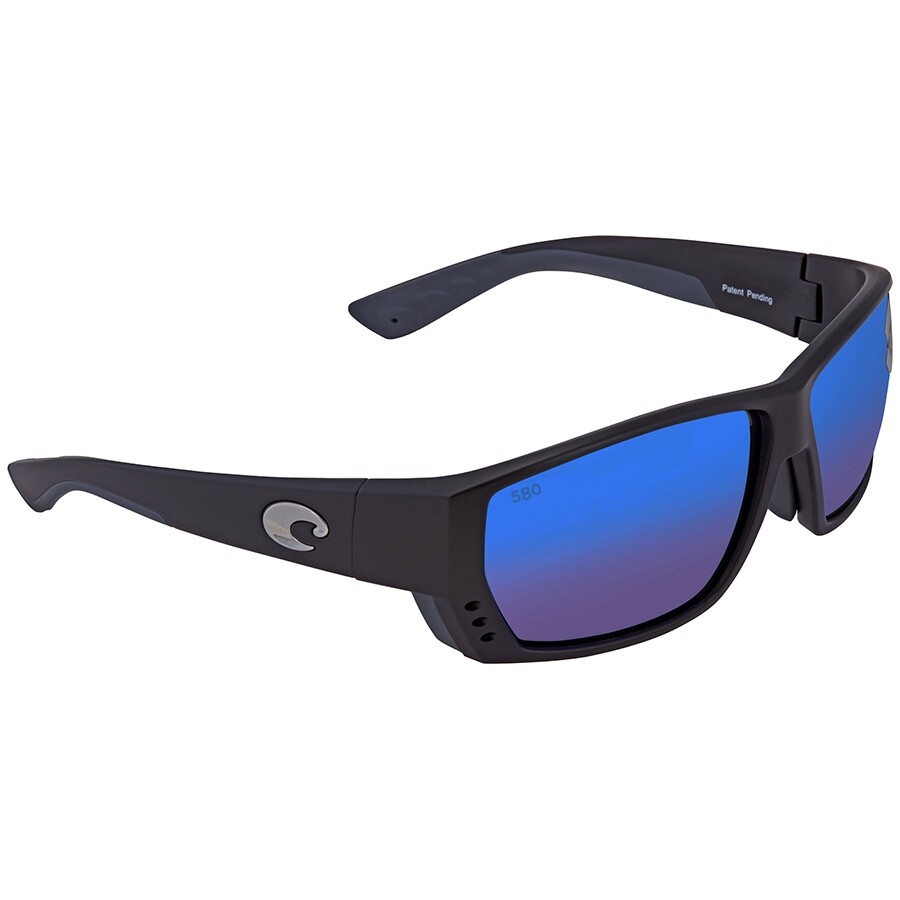Costa Del Mar Tuna Alley Global Fit Blue Mirror 580G Polarized Wrap Men