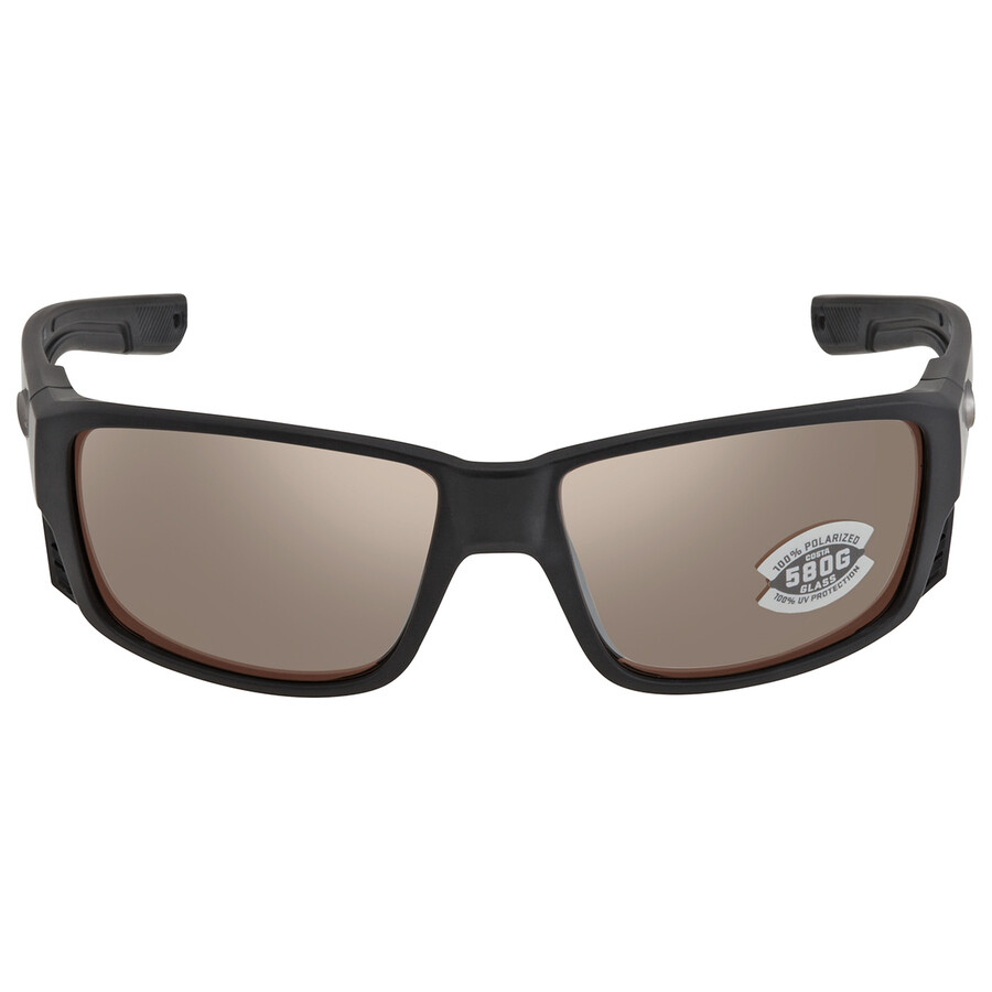 Costa Del Mar Tuna Alley Pro Copper Silver Mirror Polarized Glass Men's Sunglasses 6s9105 910503 60 In Black / Copper / Silver