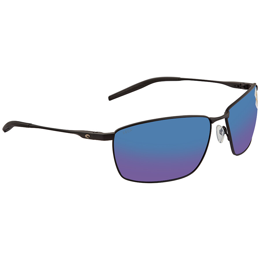 Shop Costa Del Mar Turret Blue Mirror Polarized Polycarbonate Men's Sunglasses Trt 11 Obmp 63 In Black / Blue