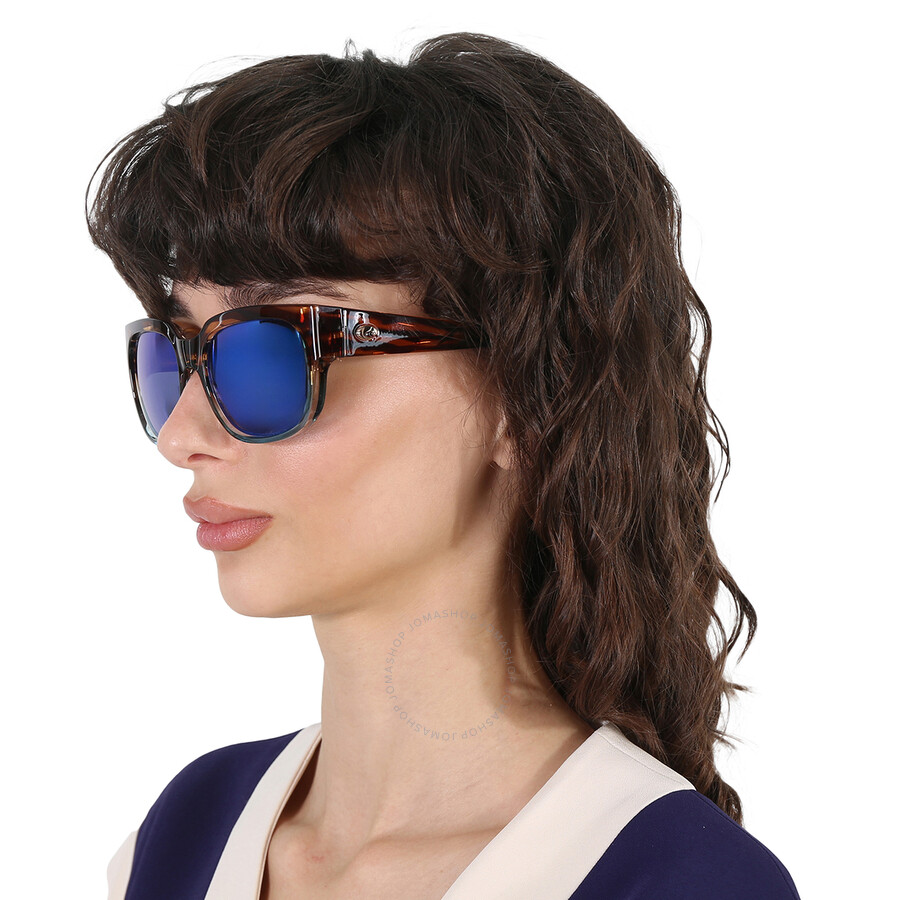 Costa Del Mar Waterwoman Blue Mirror Polarized Glass Ladies Sunglasses Wtw 251 Obmglp 55 In Blue