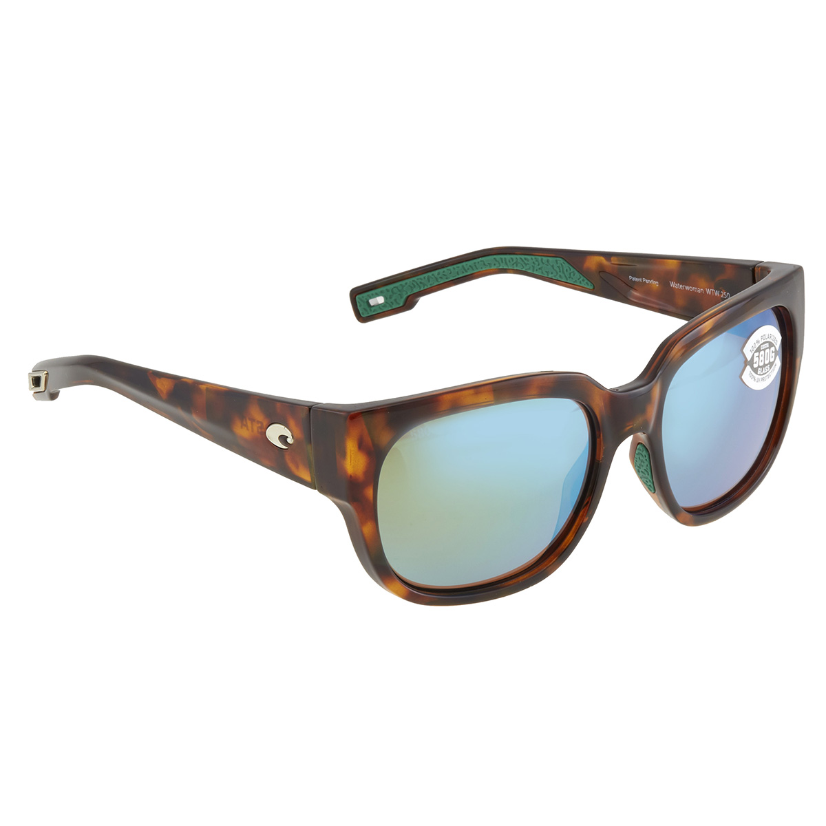 Costa Waterwoman WTW 250 COSTA WATERWOMAN Palm Tortoise POLARIZED Green Mirror 580P  main image 4
