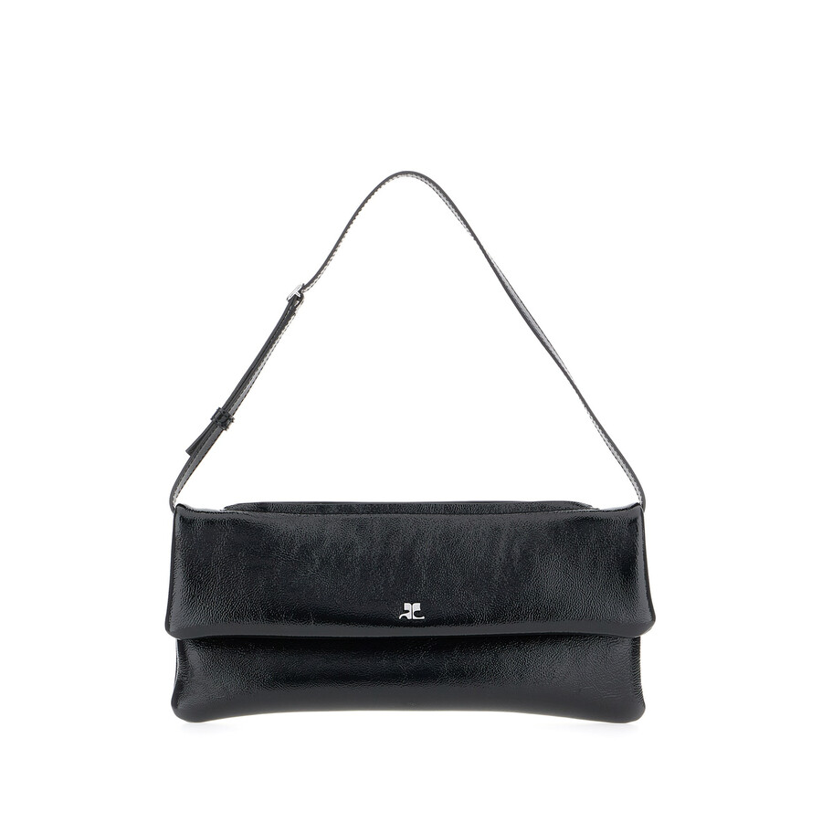 Courrèges Courreges Black Leather Handbag In Black