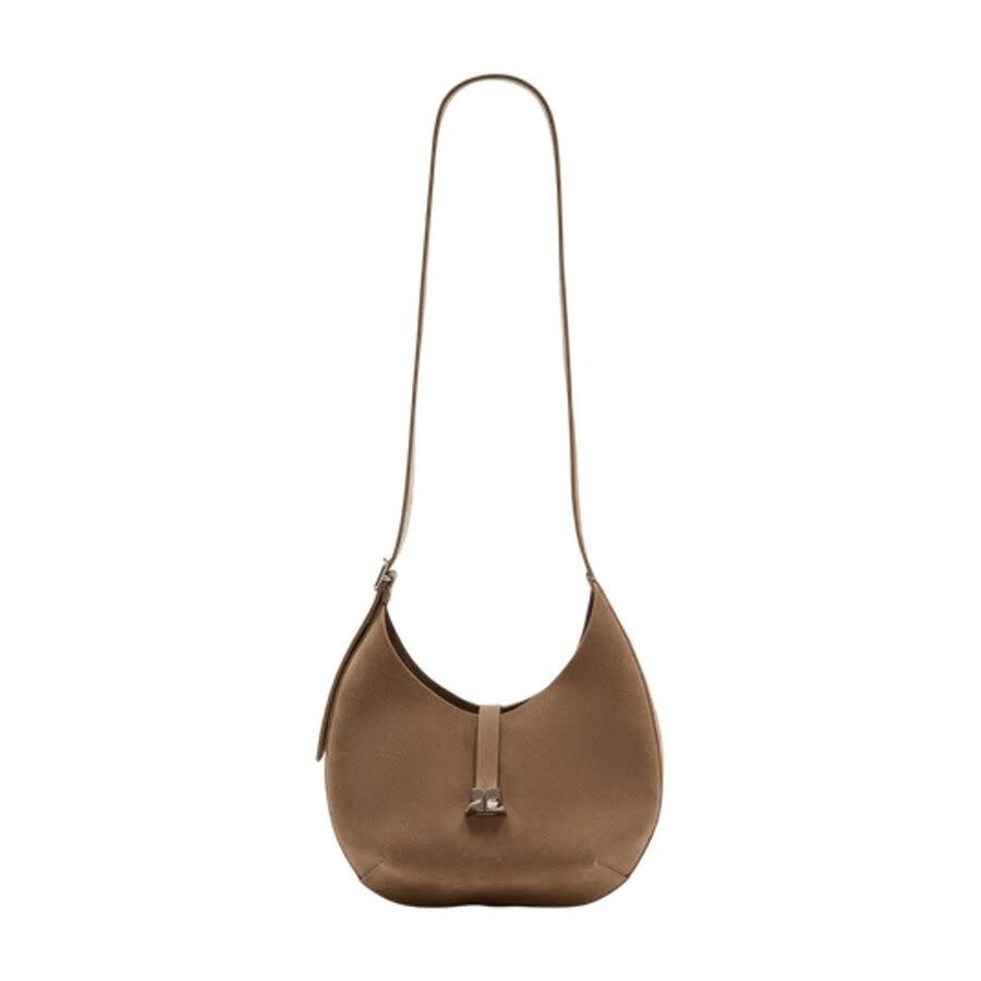 Courrèges Calfskin Shoulder Bag — Beige 226GSA213CR0024-1070