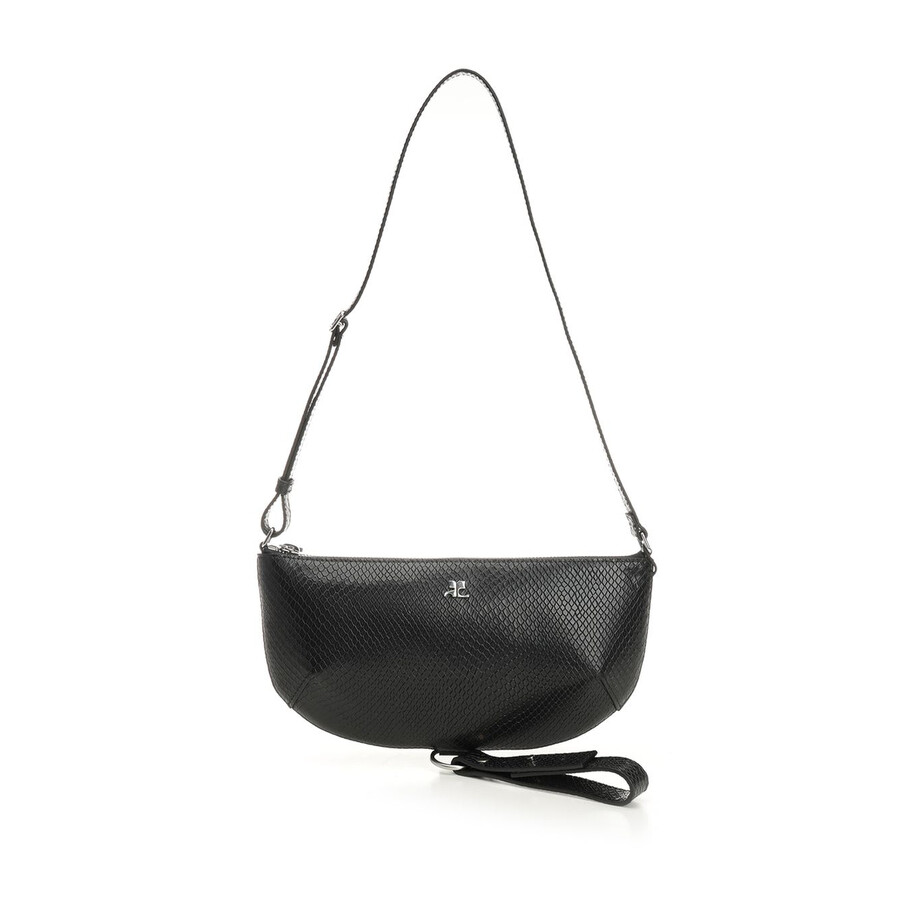 Courrèges Courreges Women Holy Eclipse Leather Shoulder Bag In Black