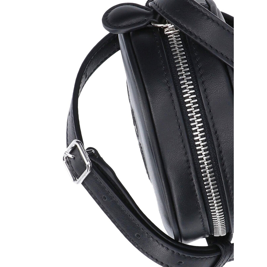 Courrèges Courrges Mini Crossbody Bag Reedition Circle Bag In Black