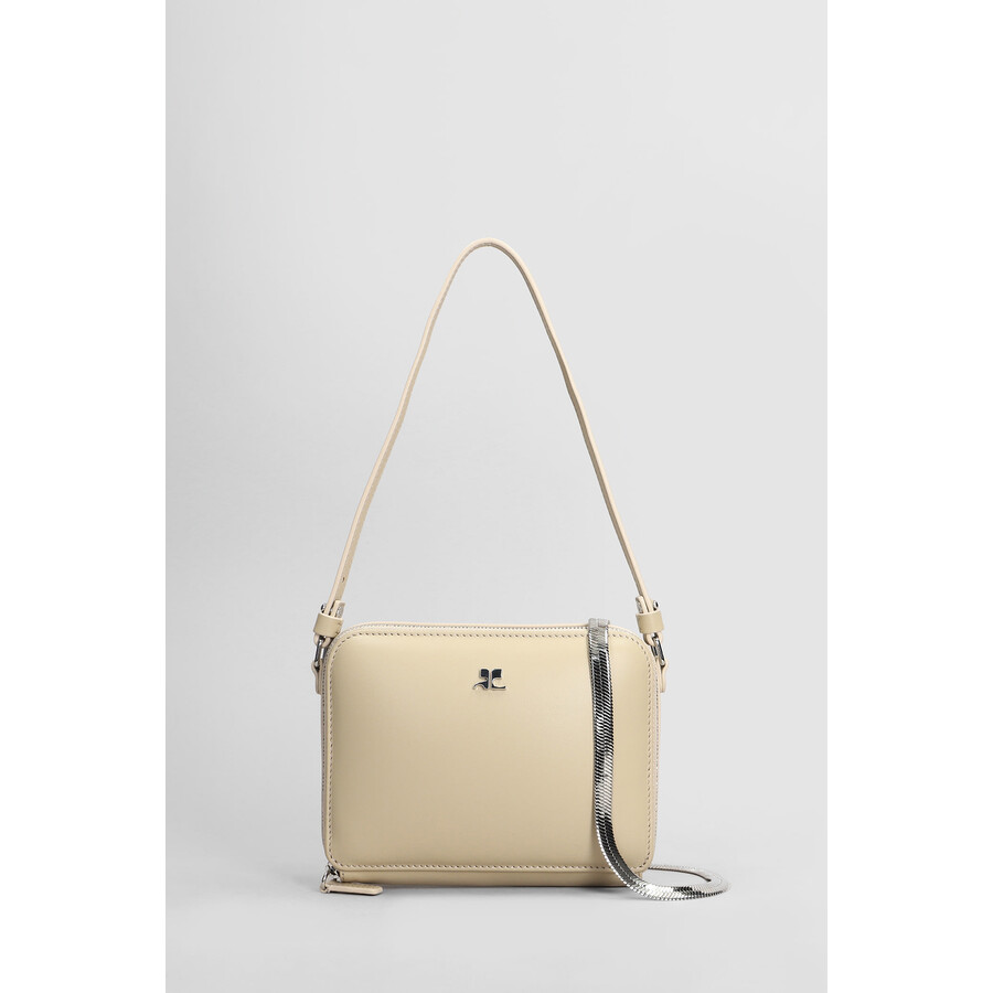Courrèges Courrges Shoulder Bag In Beige Leather In Neutral