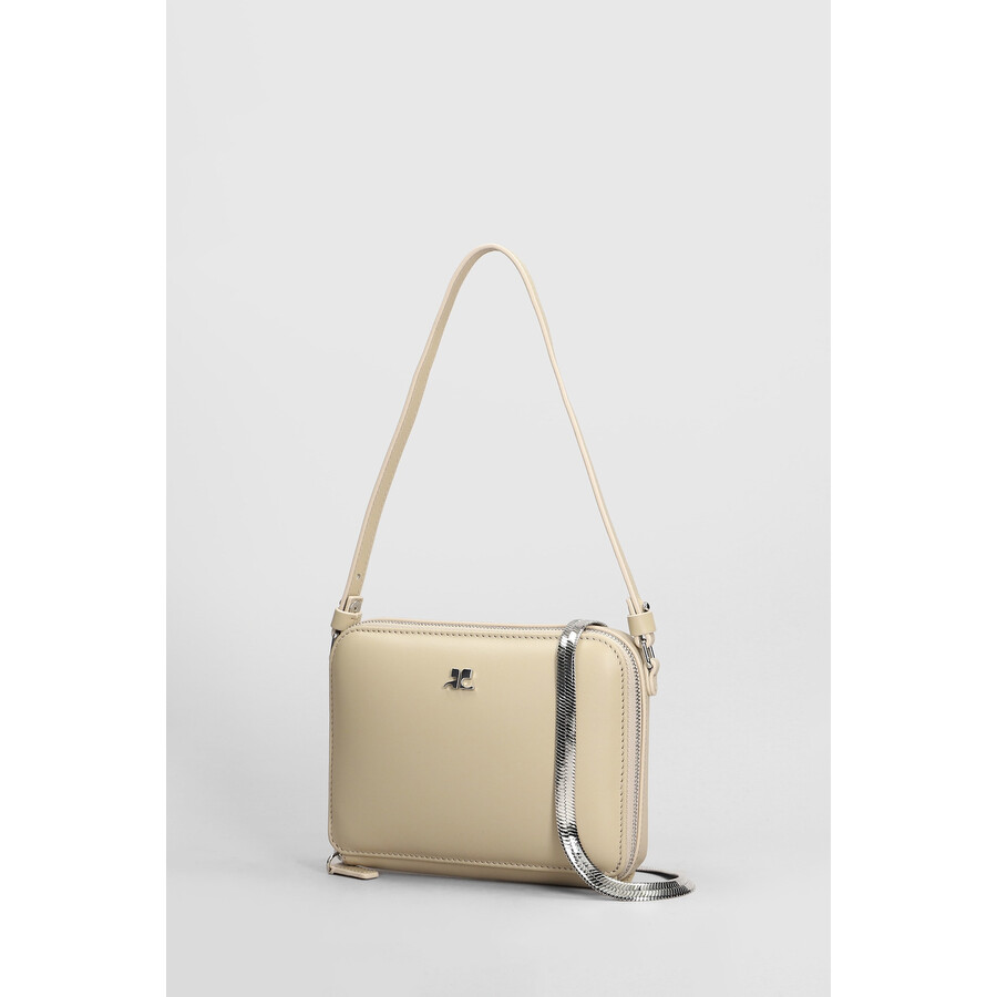 Courrèges Courrges Shoulder Bag In Beige Leather In Neutral
