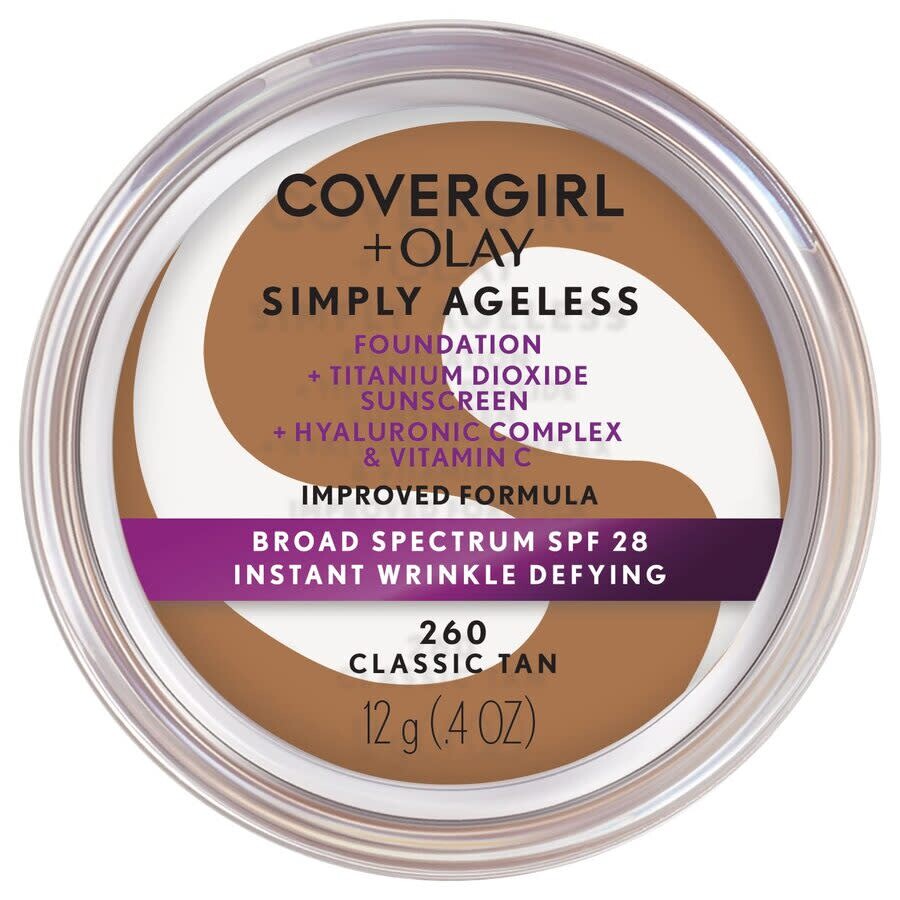 Covergirl Ladies Simply Ageless Instant Wrinkle Defying Foundation 1 oz Classic Tan Makeup 008100007 In Brown