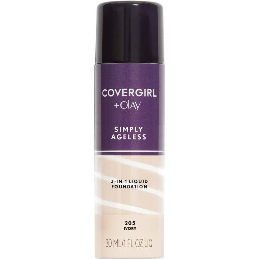 Covergirl Ladies Simply Ageless + Olay Liquid Foundation Liquid 1 oz Ivory Makeup 008100100354 In White