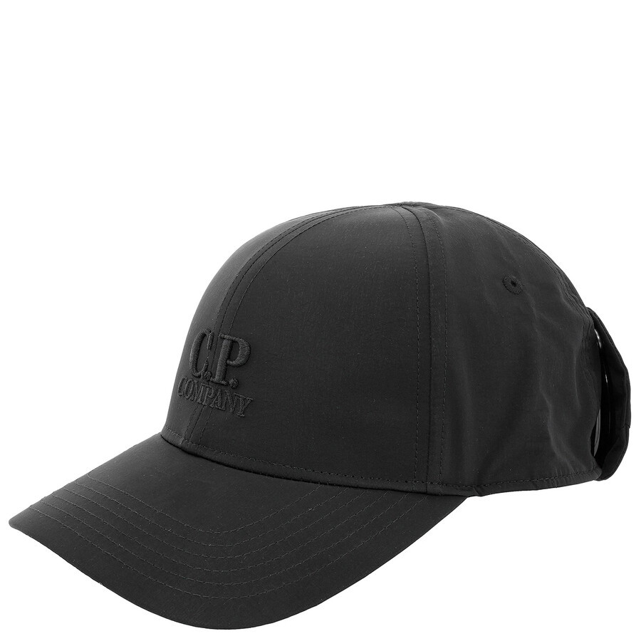C.p. Company Cp Company Company Goggle Curved Peak Baseball Cap In Black