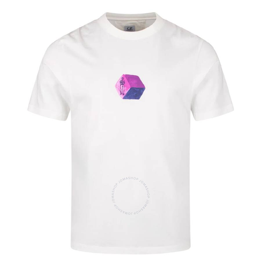 C.p. Company Cp Company Graphics Printed Cotton T-shirt In White