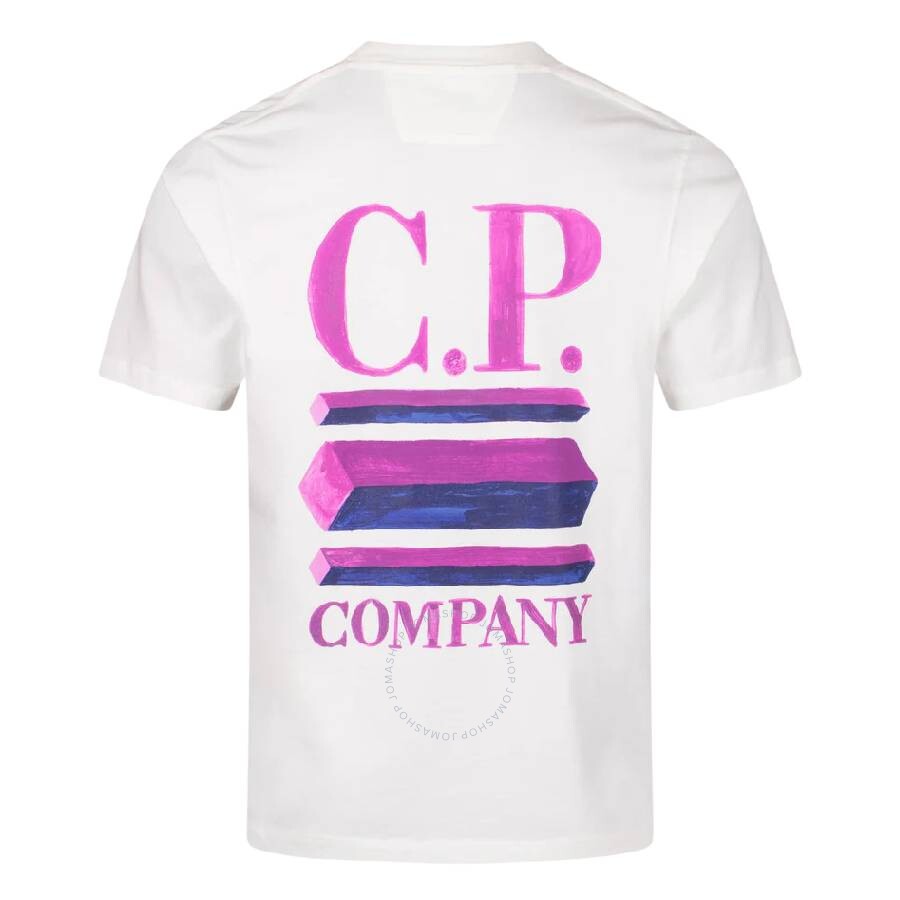 C.p. Company Cp Company Graphics Printed Cotton T-shirt In White