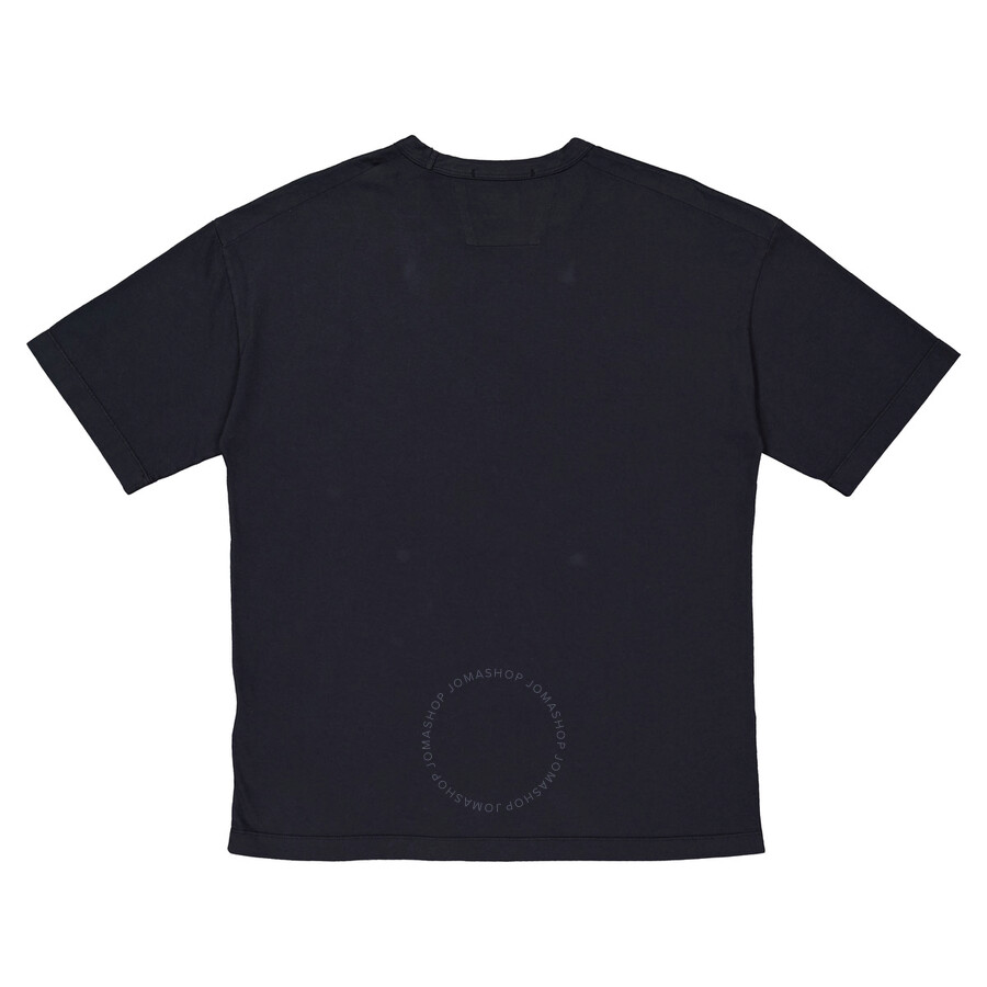 C.p. Company Cp Company Logo Print Cotton Boxy Fit T-shirt In Black