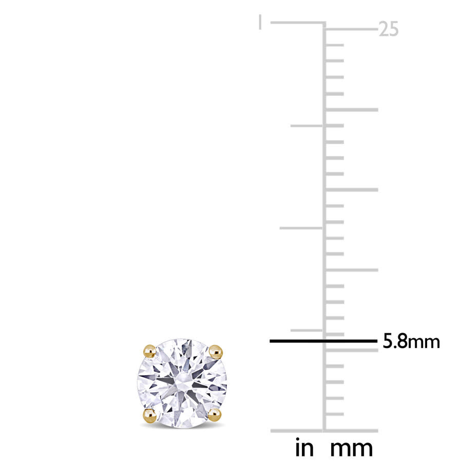 Created Forever 1 1 / 2 Ct Tw Lab Grown Diamond Stud Earrings 14k Yellow Gold (certified) In Gold