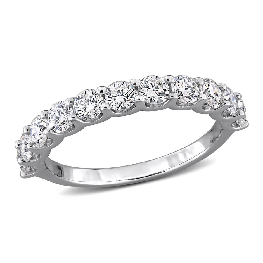 Created Forever 1 1/5ct Tw Diamond Anniversary Band In Sterling Silver In White