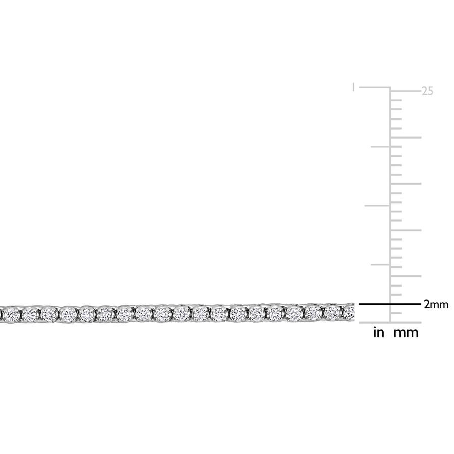 Created Forever 1 1/5ct Tw Lab-grown Diamond Semi-tennis Necklace In 14k White Gold - 17 In In White