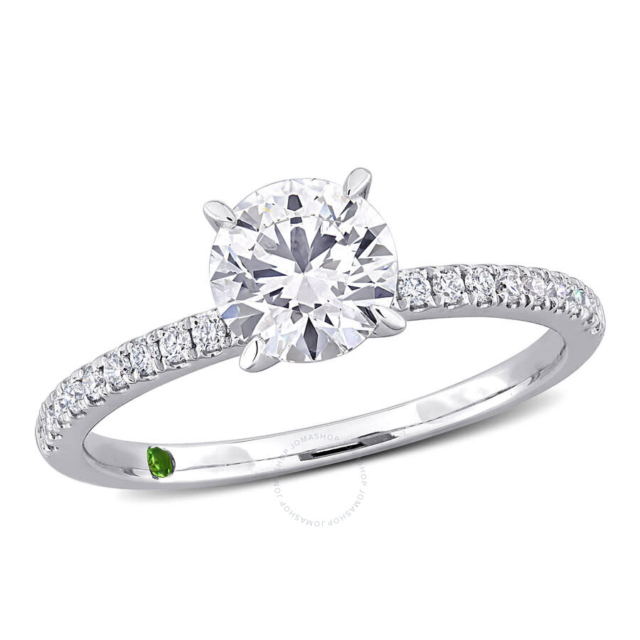 Created Forever 1 1/6ct Tdw Lab-created Diamond Engagement Ring In 14k White Gold In White