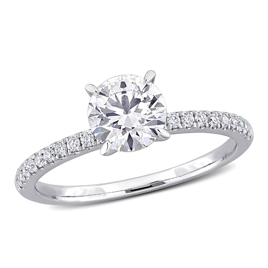 Created Forever 1 1/6ct Tw Lab-grown Diamond Solitaire Engagement Ring In 14k White Gold In White