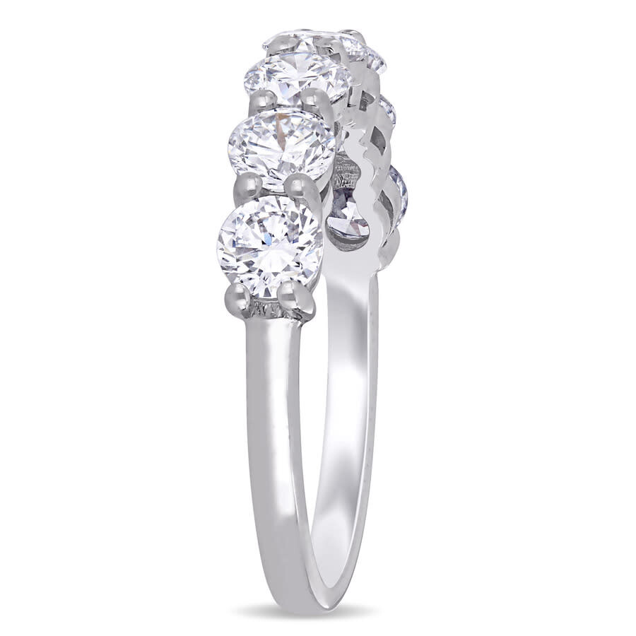 Created Forever 1 3/4 Ct Tw Lab Created Diamond Semi-eternity Anniversary Band In 14k White Gold In White