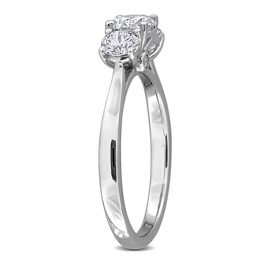 Created Forever 1 3/4ct Tw Lab Grown Diamond 3-stone Engagement Ring In Sterling Silver In White