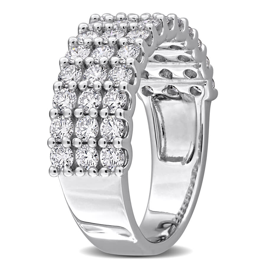 Created Forever 1 3/4ct Tw Lab Grown Diamond Triple Row Ring In Sterling Silver In White