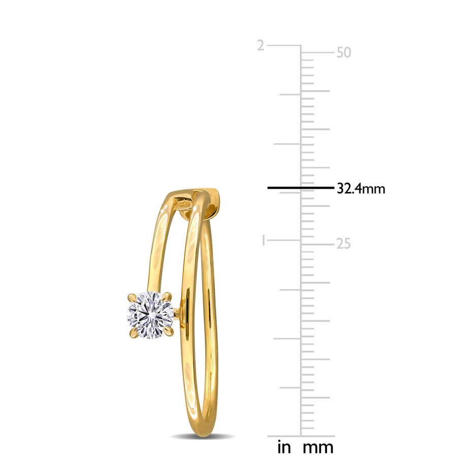 Created Forever 1 3/8 Ct Lab Grown Diamond Tw Hoop Earrings 14k Yellow Gold In Gold