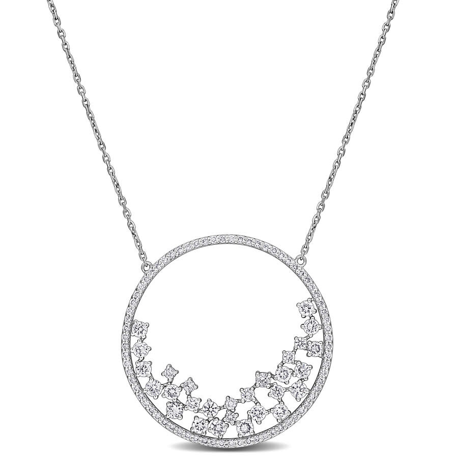 Created Forever 1 4/5ct Tw Lab Grown Diamond Circle In 14k White Gold In Metallic