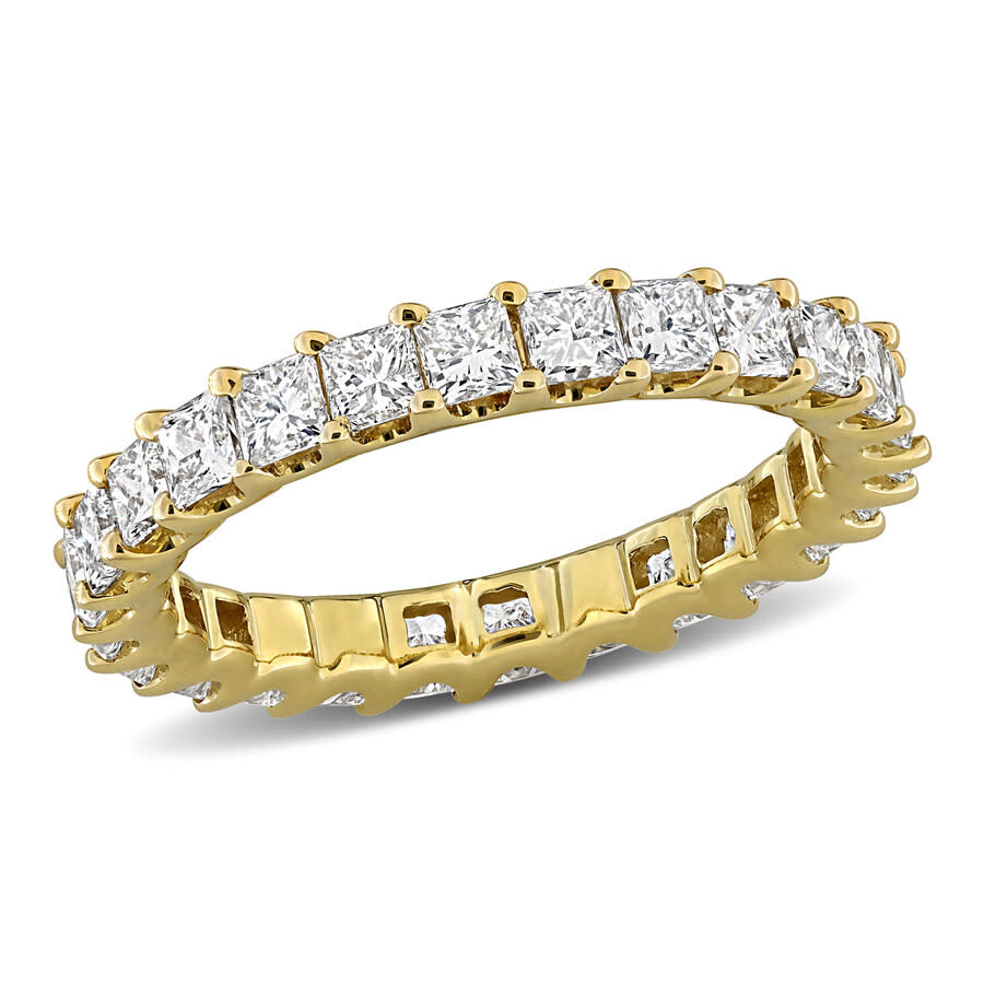 Created Forever 1 4/5ct Tw Princess-cut Lab Grown Diamond Eternity Ring In 14k Yellow Gold -size 5 In Yellow
