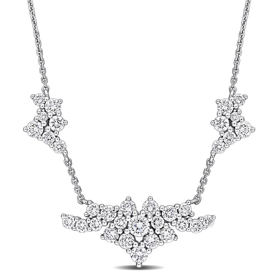 Created Forever 1 5/8ct Tw Lab Grown Diamond Necklace In 14k White Gold In Metallic